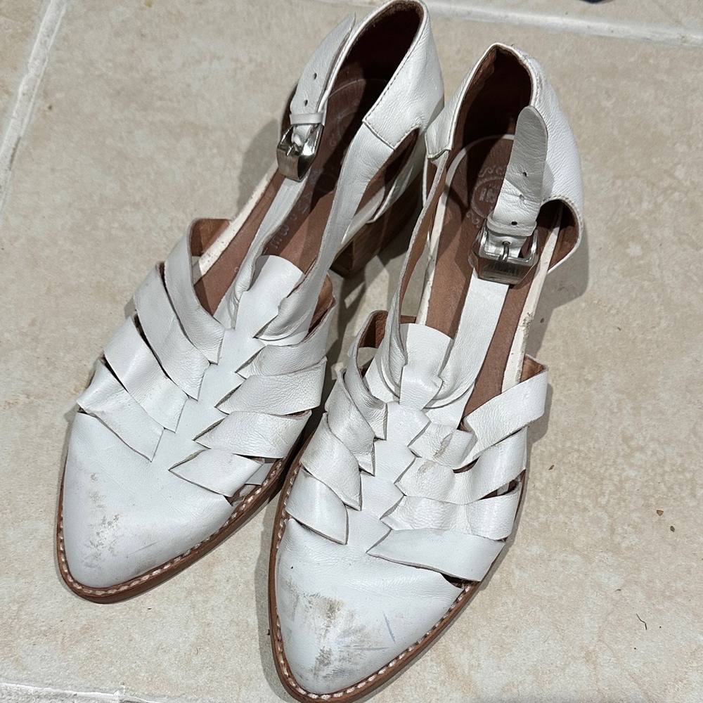 White Leather Women's Shoes